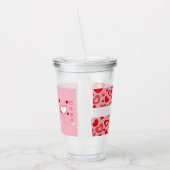 どこでもバレンタインデーのモノグラム –  アクリルタンブラー (左)