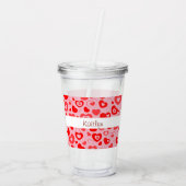 どこでもバレンタインデーのモノグラム –  アクリルタンブラー (裏面)
