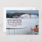 どこでもパラダイス  inspirational ポストカード (正面/裏面)