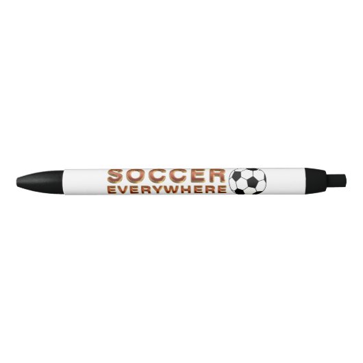 どこでも上のサッカー 黒ボールペン (正面)
