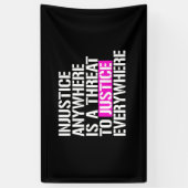 どこでも不公平不公平正義のeverywheへの脅威です 横断幕 (縦)