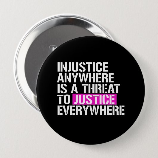 どこでも不公平不公平正義のeverywheへの脅威です 缶バッジ (正面&裏面)