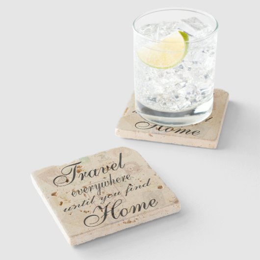 どこでも旅行石造りのタイル ストーンコースター (横)