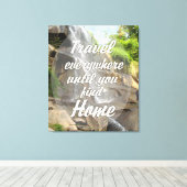 どこでも旅行 – 滝 キャンバスプリント (インサイチュ (ウッドフロア))