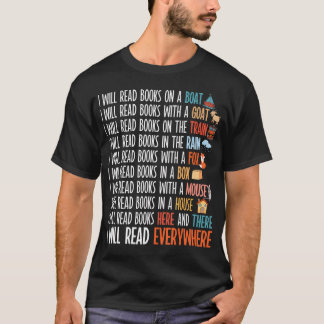 どこでも本を読む ボートに乗って本を読むのが好きな人へ Tシャツ