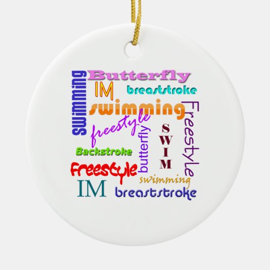 どこでも水泳 セラミックオーナメント (正面)