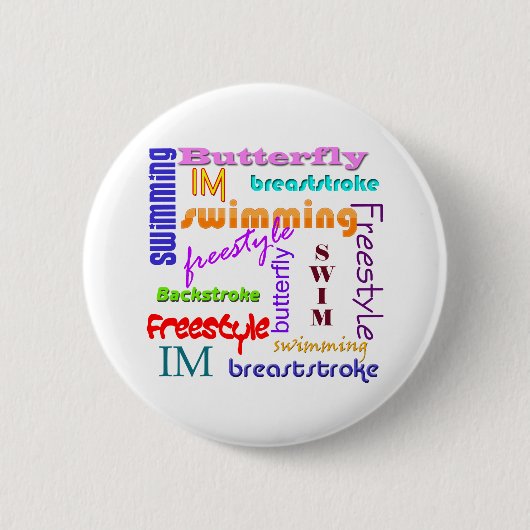 どこでも水泳 缶バッジ (正面)