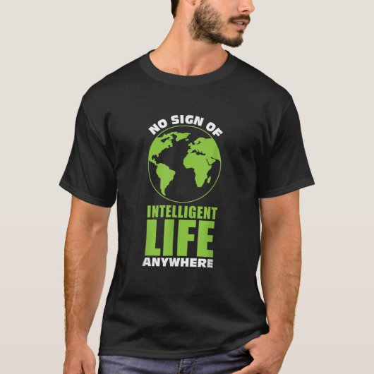どこでも知性がある生活の印おもしろい象G Tシャツ (正面)