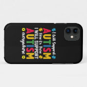 どこでも自閉症を応援する 自閉スペクトラム症 Case-Mate iPhoneケース (裏面(横))