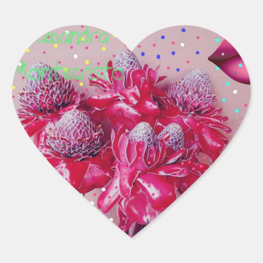 どこでも花シール!! ハートシール (正面)