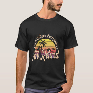 どこでも5時だよ おれはリタイアだ Py Tシャツ