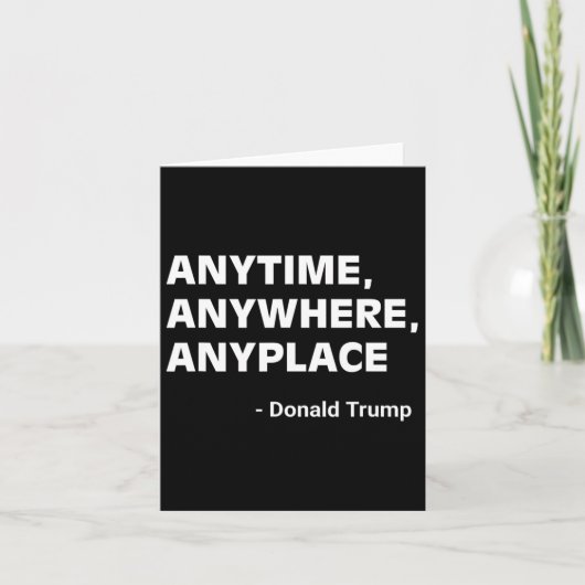 どこでもAnyplaceドナルドトランプ2024引用文3 カード (正面)