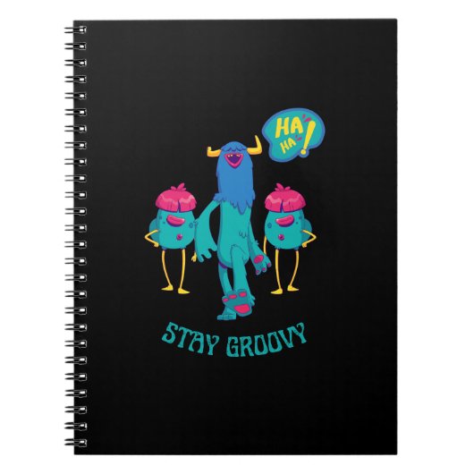 どこでもgroovyでいよう、学校の面白いキッズ ノートブック (正面)