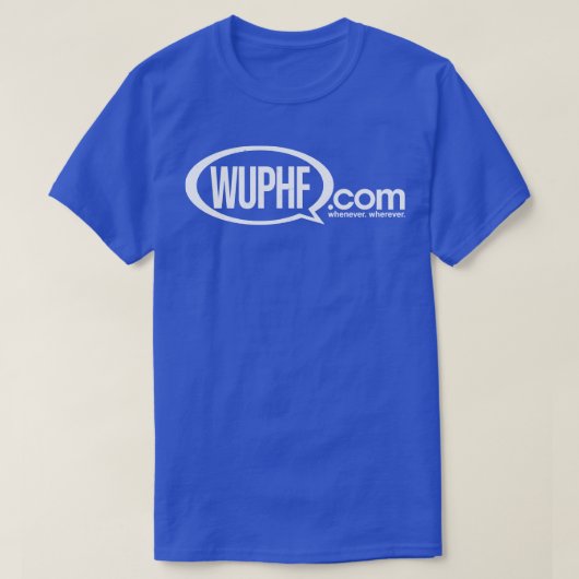 どこでもWUPHFcom Tシャツ (デザイン正面)