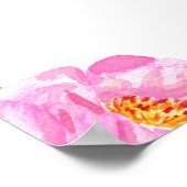 どこでピンクのフローラ結婚のブライダルシャワー ポスター (角)