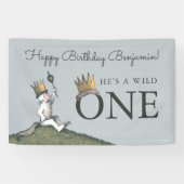どこでワイルドシングスがいるの？　１歳の誕生日 横断幕 (横)