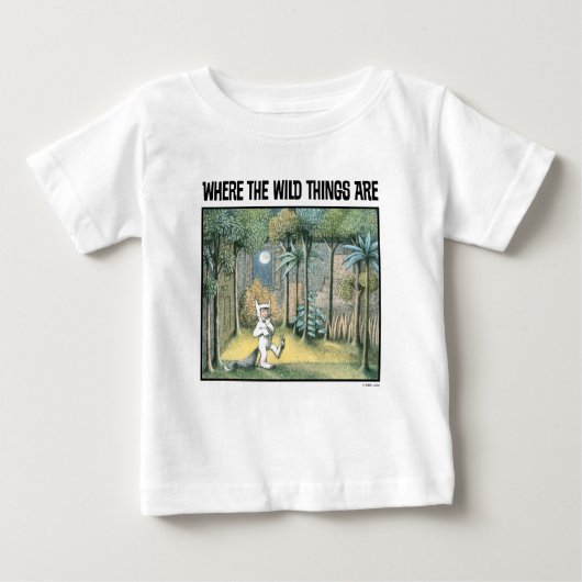 どこでワイルドシングスがいる| シーン４ ベビーTシャツ (正面)