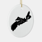 どこで人生を送ろうとも - ノバスコシアは常に我が家 セラミックオーナメント (右)