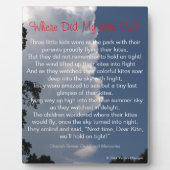 どこで私の凧のふわふわ雲の詩イーゼル行った フォトプラーク (正面)