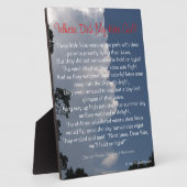 どこで私の凧のふわふわ雲の詩イーゼル行った フォトプラーク (側面)