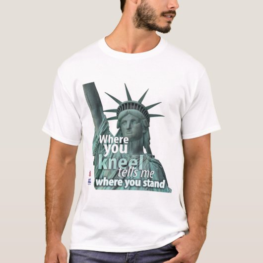 どこで膝をつくか – Tシャツ (正面)