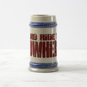 どことも分からぬ所ステインへの堅い乗車 ビールジョッキ (中央)