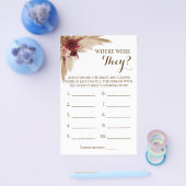 どこにいた？パンパスグラスゲームカード チラシ (シングル)