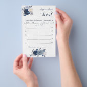 どこにいた？ブルーフラワーシャワーゲームカード チラシ (ハンドル)