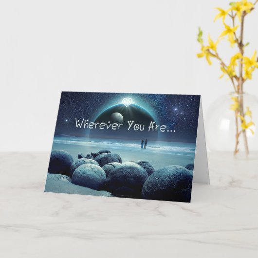 どこにいてもバレンタインデー カード (黄色い花)