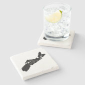 どこにいても – Nova Scotiaは常に家にいる ストーンコースター (横)