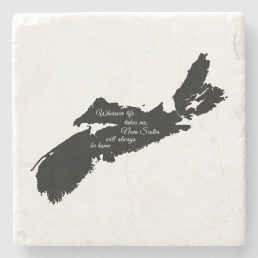 どこにいても – Nova Scotiaは常に家にいる ストーンコースター (正面)
