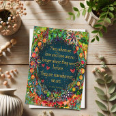 どこにいようとも優雅な花 哀悼の言葉 カード