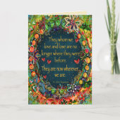 どこにいようとも優雅な花 哀悼の言葉 カード (正面)