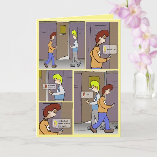 どこにいる？黄色のグリーティングカード カード (蘭)