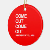 どこにでも出て来られるARE.png来て下さい セラミックオーナメント (左)