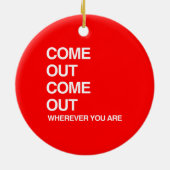 どこにでも出て来られるARE.png来て下さい セラミックオーナメント (裏面)