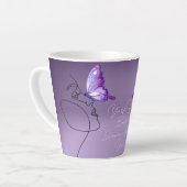 どこにでも美しいがのまわりにある カフェラテマグ (左アングル)