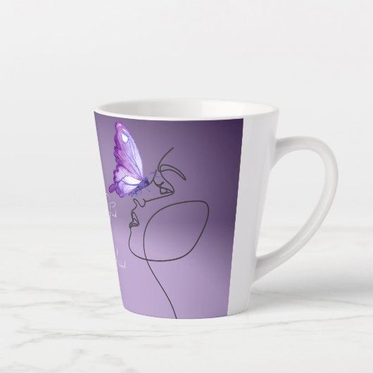 どこにでも美しいがのまわりにある カフェラテマグ (右)