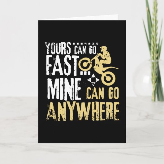 どこにでも行けるトライアルバイク カード (正面)