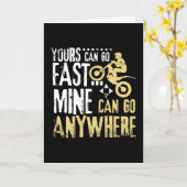 どこにでも行けるトライアルバイク カード (黄色い花)