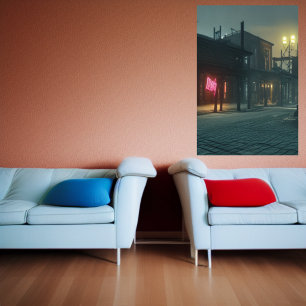 どこにもない小さな町   AIアートポスター ポスター