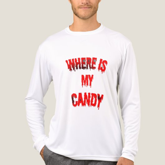 どこにキャンディ空腹の引用文ホラーvibeTシャツ トライブレンドＴシャツ (正面)