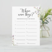どこにミニマルなブライダルシャワーゲーム 招待状 (スタンド正面)
