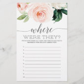 どこに彼らはブライダルシャワーゲーム赤面開花 (正面)