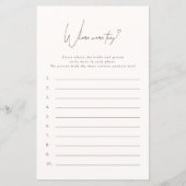 どこに彼らはブルゴーニュブライダルシャワーゲーム (正面)