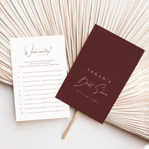 どこに彼らはブルゴーニュブライダルシャワーゲーム