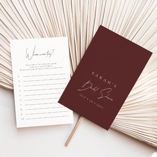 どこに彼らはブルゴーニュブライダルシャワーゲーム