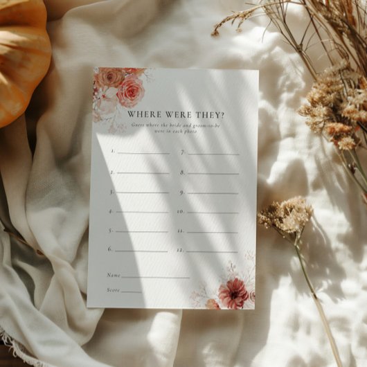 どこに彼らは秋フローラブライダルシャワーゲーム 招待状