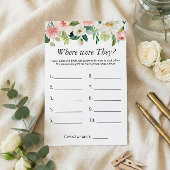 どこに彼らは赤面フローラブライダルシャワーゲーム チラシ