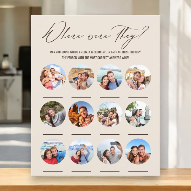 どこに彼らは12写真ブライダルシャワーゲーム (クリエイターアップロード済み)